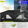 thumbnail image 3 of SANOPY 10' x 20' EZ Pop Up Canopy Tent Party Tent Outdoor Event Instant Tent Gazebo with 6 Removable Sidewalls and Carry Bag, Black, 3 of 14
