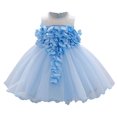 thumbnail image 2 of Wavsuf Formal Plus Size Dresses Nets Cute Blue Gown Kids Dresses Size 6-12 Months, 2 of 9