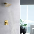 thumbnail image 6 of Sumerain Pressure Balance Shower Faucet Set Brushed Gold Finish, 8inch Square Rainfall Shower Head with Rough-In Valve Body and Trim, 6 of 8