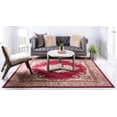 thumbnail image 4 of Rugs.com Amaya Collection Rug – 8 Ft Square Burgundy Medium Rug Perfect For Living Rooms, Kitchens, Entryways, 4 of 8