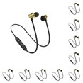 thumbnail image 1 of Sidaley Sport Headset Device Accessory Phones Headphone Gift Playing Birthday Earphone Cellphone Wireless Rechargeable Music Equipment negro+dorado 10piezas, 1 of 4
