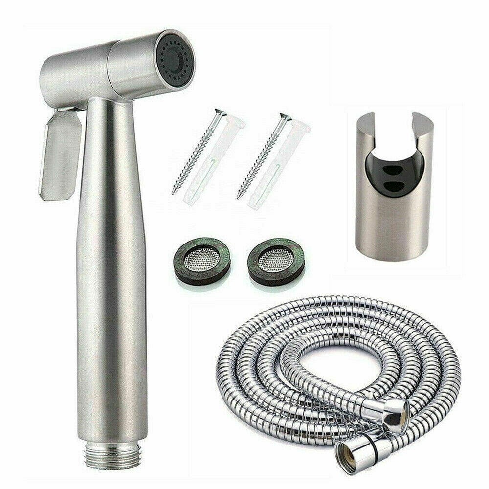 Toilet Bidet Stainless Steel Handheld Bathroom Sprayer Shower Head+