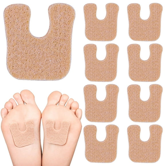 Almohadillas para pies, fieltro en forma de U, forma de herradura, para aliviar el dolor metatarsiano