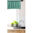 thumbnail image 3 of Ambesonne Geometric Valance Pack of 2, Circular Forms in Squares, 54"X18", Cadet Blue Laurel Green, 3 of 3
