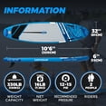 thumbnail image 2 of Santasup Blow Up Paddle Board Blue Inflatable Paddle Board for Adults, 10ft Sup Board with Accessories, Non-Slip Deck, Travel Backpack Wide Stance, 2 of 6
