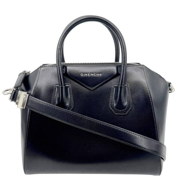 Pre-Owned Givenchy Antigona Leather Satchel Shoulder Bag Black