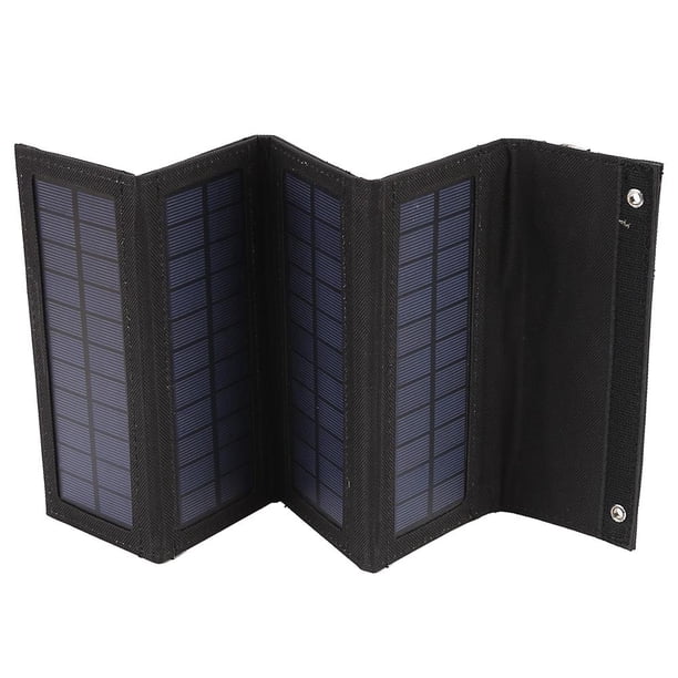 Panel solar de 8 W a prueba de agua 4 veces ligero para banco de energía del teléfono (negro)