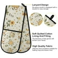 thumbnail image 2 of Yayeee Double Oven Mitt Kitchen Heat Resistant Baking 35" x7" Quilted Glove, Birds Sunflowers, 2 of 6