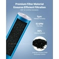 thumbnail image 3 of VEVOR Whole House Water Filter Replacement Cartridge 4.5"x20" GAC Carbon 1 Pack, 3 of 9