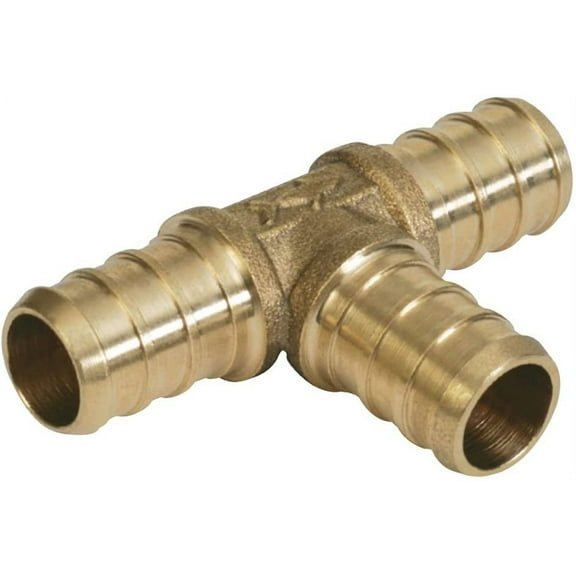 SharkBite PEX Tee UC370LFA - Brass, Easy Installation - 3/4-Inch x 3/4-Inch x 3/4-Inch