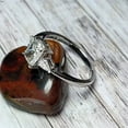 thumbnail image 2 of 1.50 CT Radiant Cut Moissanite Three-Stone Engagement Ring 14k White Gold Plated, 2 of 4