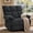 Dark Gray, variant on Leumius Recliner Chair,Overstuffed Manual Rocker Recliner Chair with added Footrest,Reclining Chair Single Sofa Ergonomic Lounge Chair Home Theater Seating for Living Room Bedroom,Dark Green