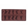 thumbnail image 2 of Moldes de silicona para chocolate, moldes para galletas navideñas, bandeja antiadherente para cubitos de hielo, accesorios para hornear, 2 of 10