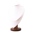 thumbnail image 1 of Exhibidor de collares Busto elegante para mujer Base de madera Soporte de cadena colgante estable Blanco Grande, 1 of 9