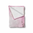 thumbnail image 2 of Flower Soft Flannel Fleece Throw Blanket, Spring Season Time Roses Leaves and Buds Ombre Atmosphere Image, Cozy Plush for Indoor and Outdoor Use, 70" x 90", Pink and Green, by Ambesonne, 2 of 6