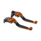 thumbnail image 1 of Palancas de freno y embrague cortas y largas Unique Bargains para Yamaha YZF R1 09-14, palanca de freno ajustable en 6 posiciones, aleación de aluminio, cabeza naranja, mango negro, 1 of 6