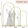 thumbnail image 3 of Arch Backdrop Stand Set of 3, Gold Metal Balloon Arch for Wedding Birthday Party Bridal  Shower Decoration, 3 of 7
