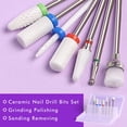 thumbnail image 2 of Brocas de cerámica para uñas, brocas profesionales para quitar cutículas de Gel, herramientas de taladro de uñas de carburo de tungsteno de diamante para manicura, pedicura, uso doméstico, gran regalo Adepaton CDWJ072, 2 of 4