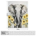 thumbnail image 4 of WERPE Elephant Blanket Sherpa  Throw Blanket, Sunflower Elephant Gifts for Women Adults, Super Soft Elephant Blankets for Women, Warm Cozy Plush Bed Throws Blanket for Couch Sofa   White, 4 of 6