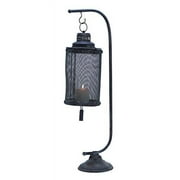 Lantern With Rust Colored Distressed Finish