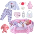 thumbnail image 6 of RSG 17 Inch Realistic Reborn Baby Dolls with Bassinet and Baby Dolls Accessories Gift Box, 6 of 6