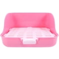 thumbnail image 2 of Pink Plastic Guinea Pig Litter Box with LeakProof Design for Storage Large Capacity 27.6 x 17.7 x 5.5 Inches, 2 of 5