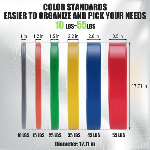 Color Bumper Plates, 2-Inch Steel Insert Weight Plates Set for Home Gym, 10-55LB 100LB 160LB Rubber Weight Plates for Strength Training