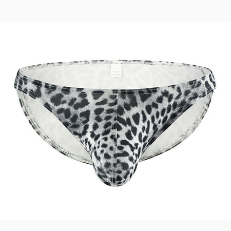 jovati Mens Underwear Low Waist Underwear Leopard Print Mens Briefs ...