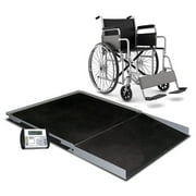Angle View: Detecto Detecto Digital Geriatric Stationary Wheelchair Scale