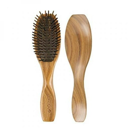 Pureglo No Static Natural Green Sandalwood Hair Brush Detangling