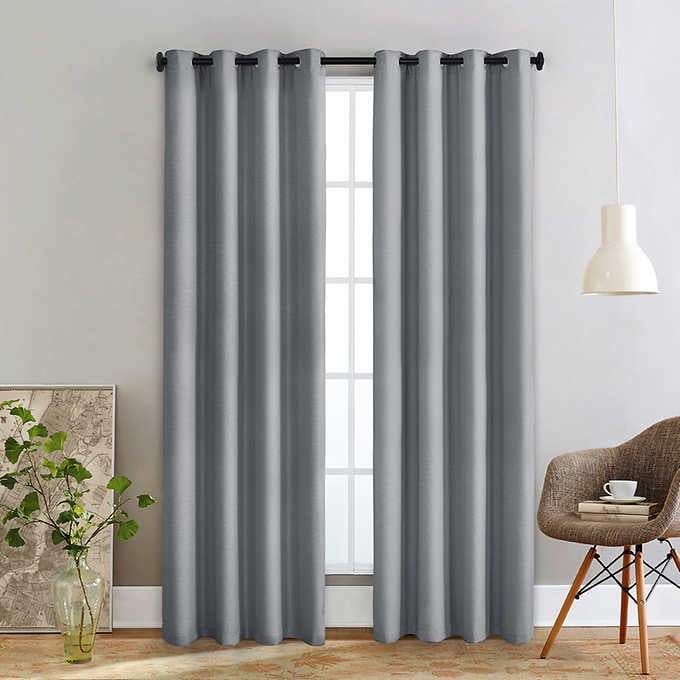 SunBlk Everly Total Blackout Window Curtain 2 Panels Everly Navy 52x84 