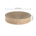 thumbnail image 2 of THE LICKER STORE Nelson 20.13" Modern Cardboard Round Bowl Cat Scratcher with Catnip, Oak Wood, CSR1010J, 2 of 6