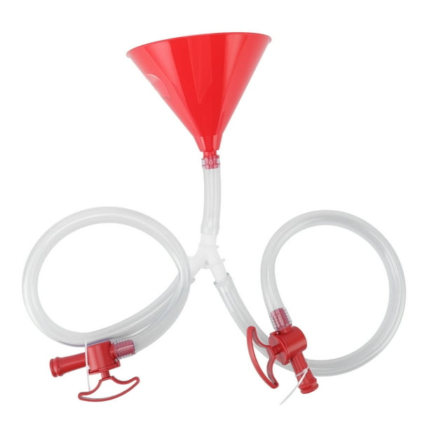 Beer Bong Funnel, Double Header Beer Bong Funnel With Newest Valve