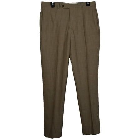 New New Brooks Brothers Men Regent Fit Solid Size 34x32 Beige Wool Trousers 5644-3