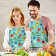 thumbnail image 3 of Pioneer Flower Floral Print Pattern Apron for Women and Men, Cotton Linen Waterproof with Pockets, Adjustable, 33x27 Inch for Kitchen, Gardening, BBQ, Salon, 3 of 6