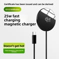 thumbnail image 3 of 25W for MagSafe Wireless Charger, Fast Magnetic Wireless Charging Pad Qi2.2 Certified Aluminum Alloy Glass Panel Ultra-thin Portable for iPhone 17 16 15 14 13 12 Series& AirPods 4-2 Pro, with US Adap, 3 of 10