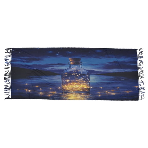BZSMCE Women Scarf Starlight in Bottle Simple Pattern Soft Warm Long Large Scarves