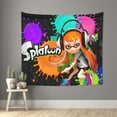 thumbnail image 2 of Splatoon Wall Tapestry Cartoon Poster Wall Hanging Tapestry for College Dorm Living Room Bedroom Decoration 59x59 Inch, 2 of 7