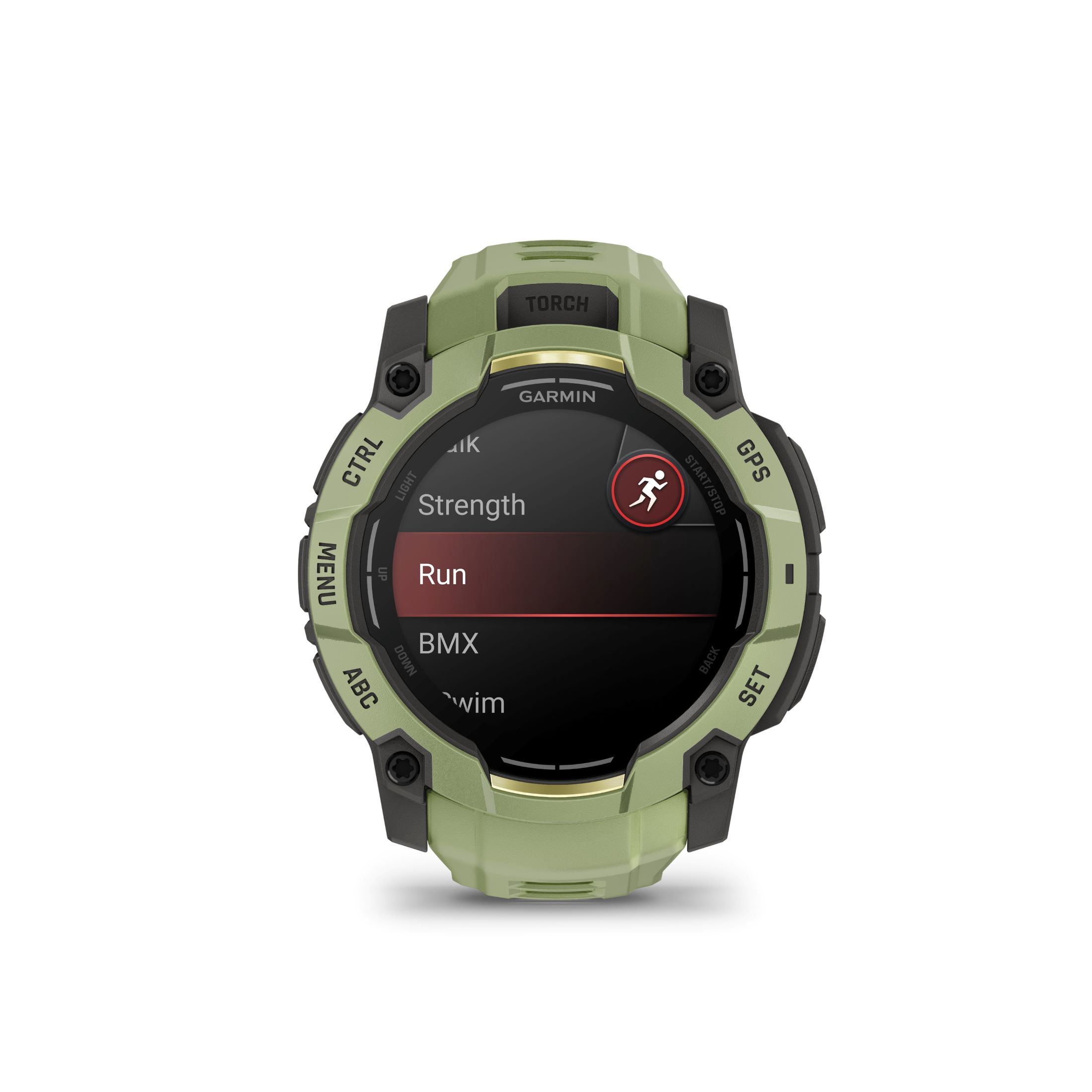 Garmin Instinct 3 – 50 mm, AMOLED Display, Rugged Outdoor GPS Smartwatch, Built-In Flashlight, Alpine Rush Collection Limited Edition Color, Fern Green with Fern Green Band