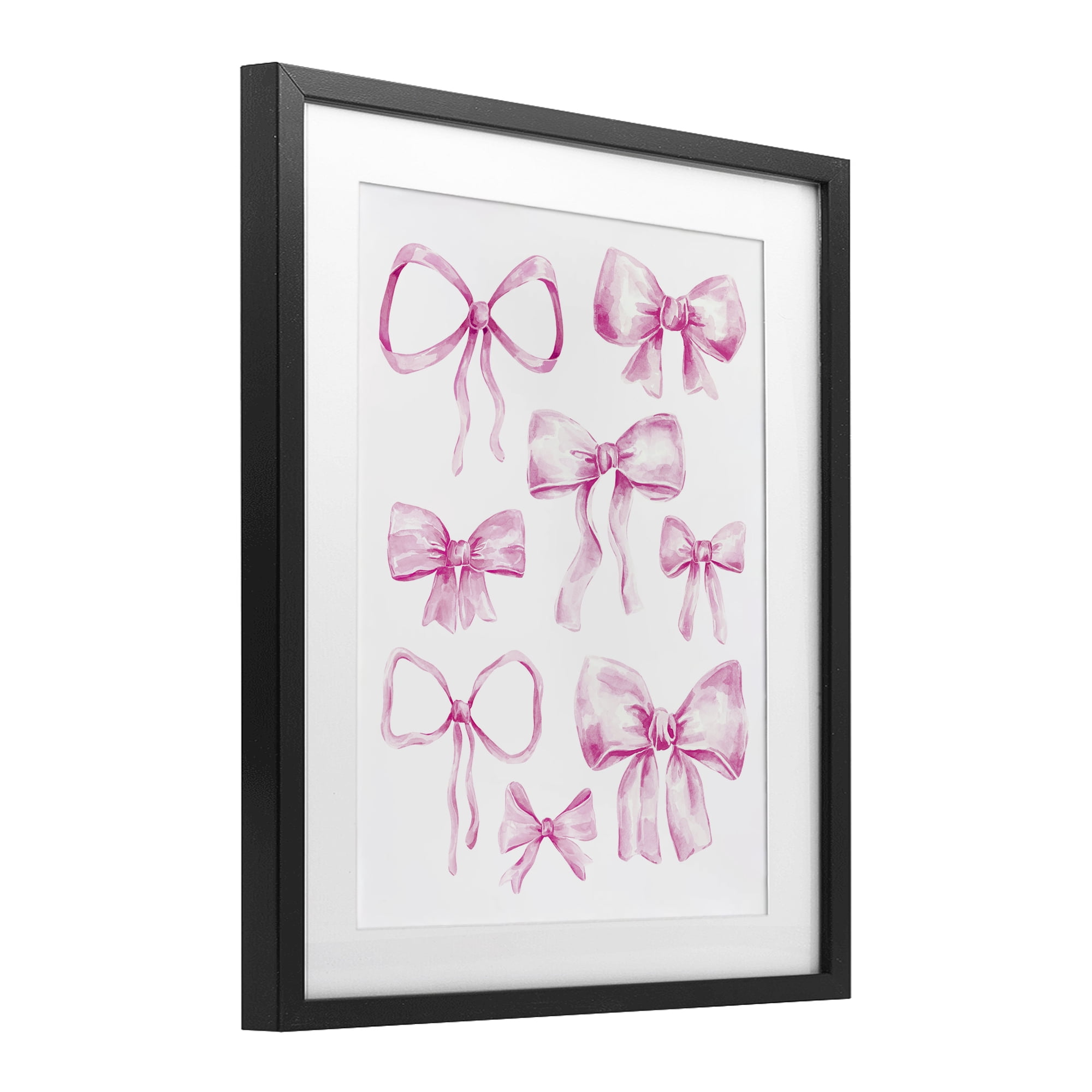 Stupell Industries Coquette Bow Collection Black Framed Print Under Glass, design by Bethany Sandoval