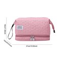 thumbnail image 4 of Almacenamiento Bolsita Maquillaje Doble Capa Aseo Acolchado (flor) Rosa, 4 of 6
