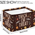 thumbnail image 4 of GZHJMY Trick Or Treat Storage Bin Collapsible with Handle, 1PCS Rectangle Waterproof Basket for Storage Cube Closet Organizer for Toy Nursery Book Office Shelf Bathroom, 4 of 7