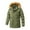 Army Green, variant on Lenago Winter Quilted Jackets For Men Warm Parka Jacket With Faux Fur Fleece Lining Thermal Winter Fashion Outerwear Solid Color Men'S Overcoat Quilted Thicken Puffer Jacket