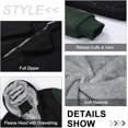 thumbnail image 3 of Men's Hoodies Full Zip Fleece Jacket Coat Winter Warm Oversized Zip Up Hooded Top with Pockets, 3 of 5