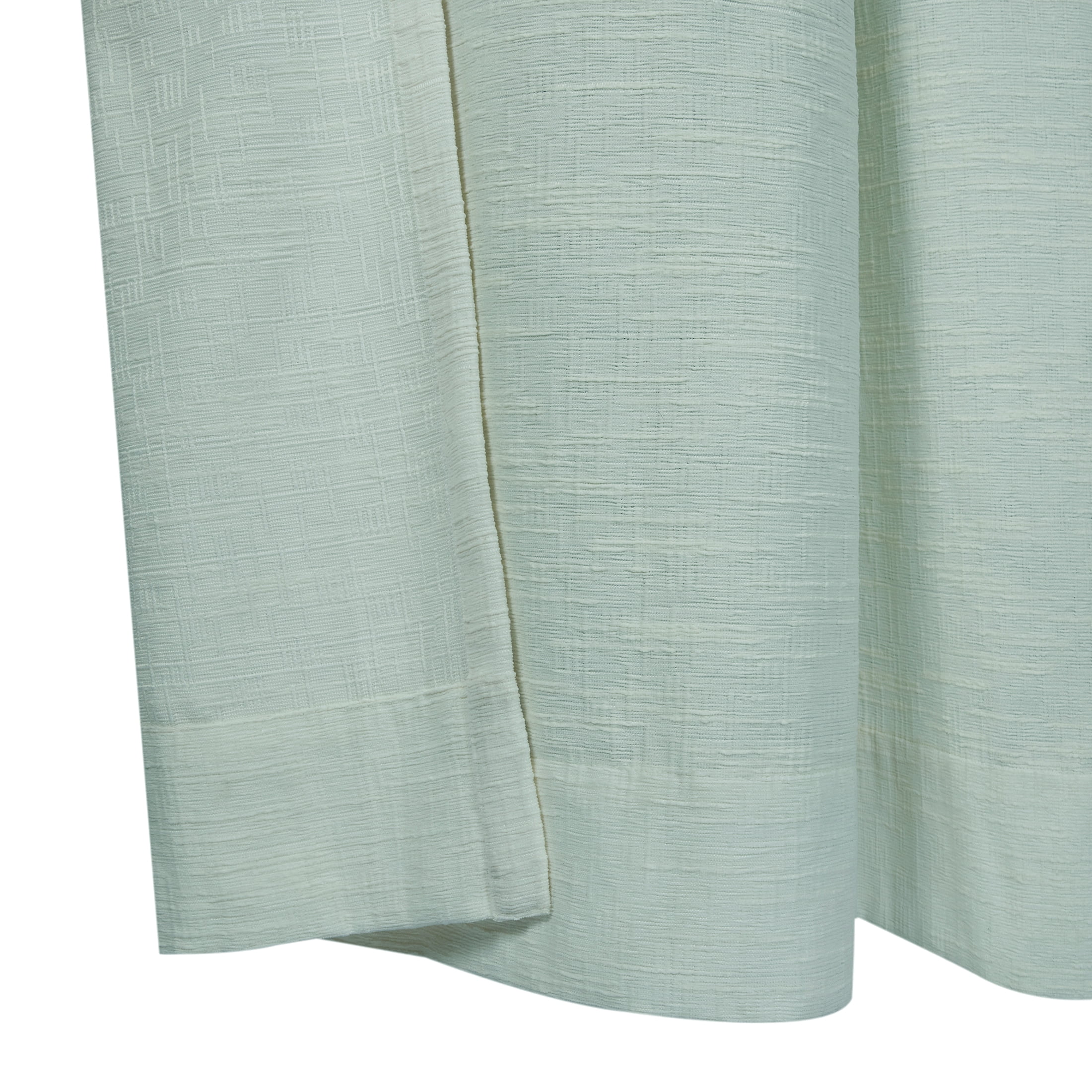 Better Homes & Gardens Textured Solid Chenille Light Filtering Single Curtain Panel, Green River, 50"W x 95"L