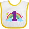 thumbnail image 3 of Inktastic 1st Birthday Rainbow Girls Baby Bib, 3 of 4