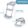 thumbnail image 2 of 2-in-1 Foldable Baby Potty Seat & Training Toilet, 5 Height Adjustable Toddler Toilet Seat with Anti-Slip Step Stool and Soft Padded Cushion, 2 of 9