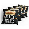 thumbnail image 5 of Ambesonne Colorful Throw Pillow Cover 4 Pack, Milestone Party, 18", Multicolor, 5 of 7