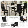 thumbnail image 2 of AWQM 5 Piece Dining Table Set, Faux Marble Kitchen Table and Chairs for 4, Dining Room Table Set with 4 PU Leather Chairs, White, 2 of 8
