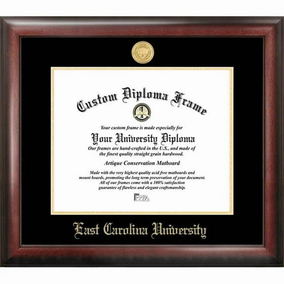 East Carolina University Gold Embossed Diploma Frame